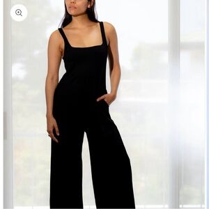 Vincent James Square Neck Black Jumpsuit